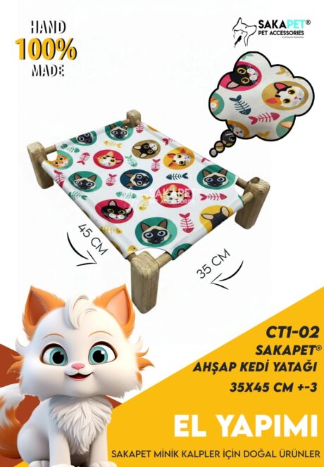Ahşap kedi Yer Yatağı CT1-02