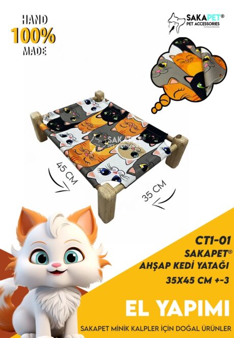Ahşap kedi Yer Yatağı CT1-01