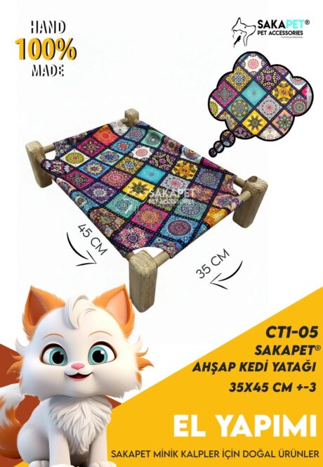 Ahşap kedi Yer Yatağı CT1-05