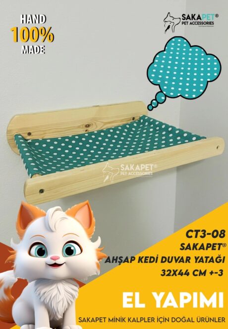 Ahşap Kedi Duvar Yatağı CT3-08