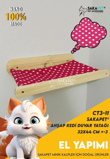 Ahşap Kedi Duvar Yatağı CT3-11