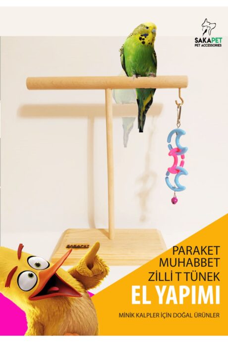 Ahşap Zilli Kuş Tüneği